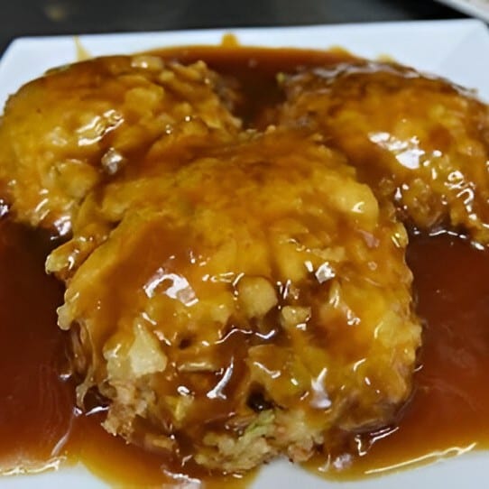 Beef Egg Foo Young.