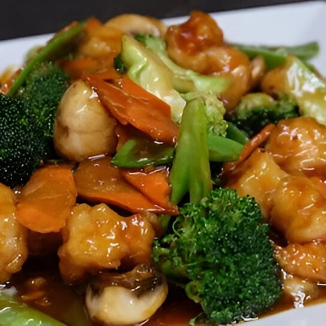 Shrimp & Mixed Vegetables.