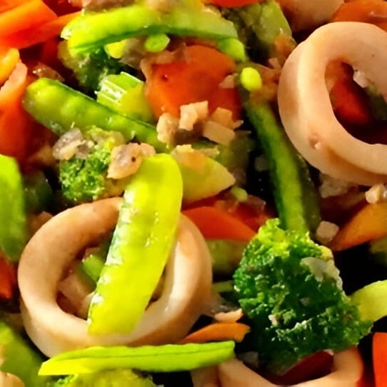 Squid & Mixed Vegetables.
