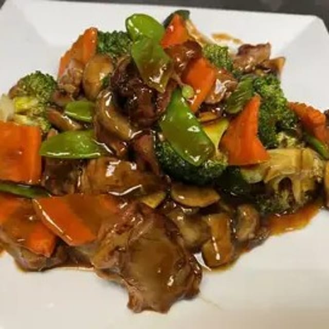 BBQ Pork with Vegetables.