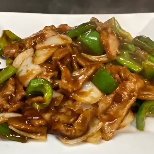 Beef, Green Pepper & Onion.