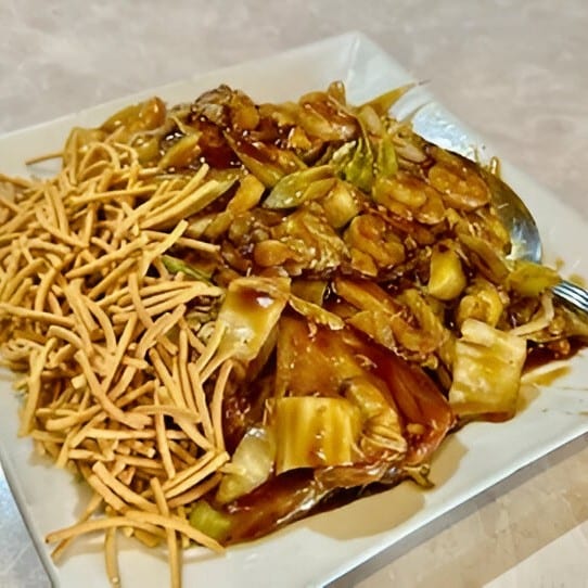 BBQ Pork Napa Chow Mein.
